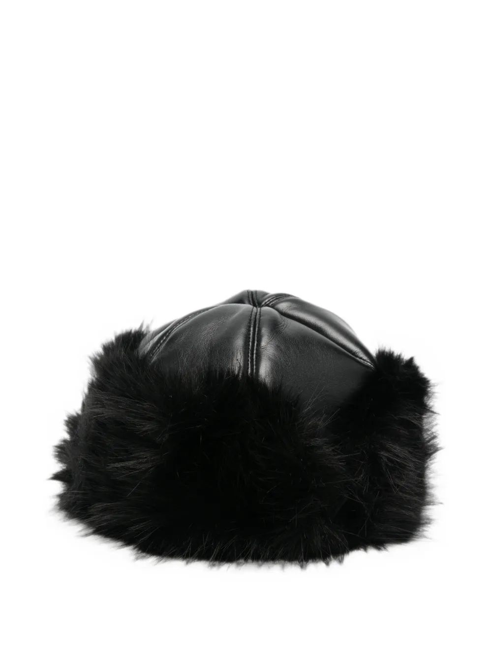 STAND STUDIO Sable faux-fur trim hat - Noir