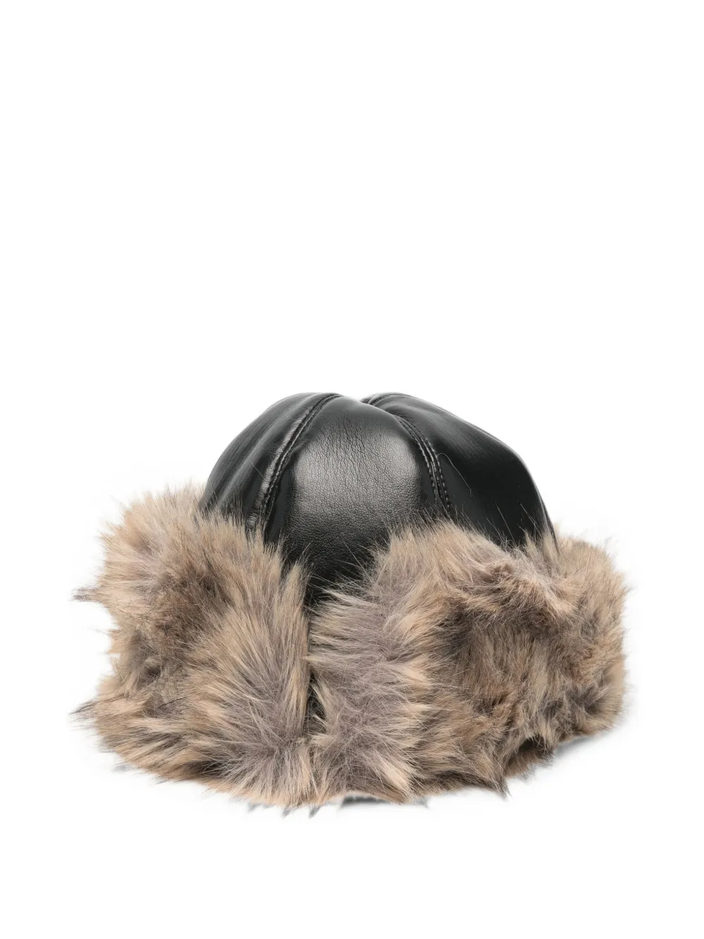 Stand Studio Sable Faux-fur Trim Hat In Black