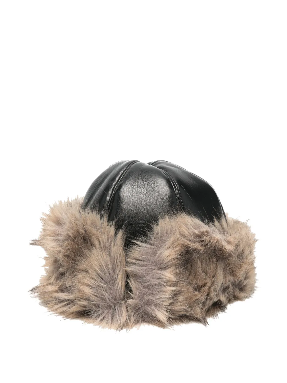 STAND STUDIO Sable faux-fur trim hat Zwart