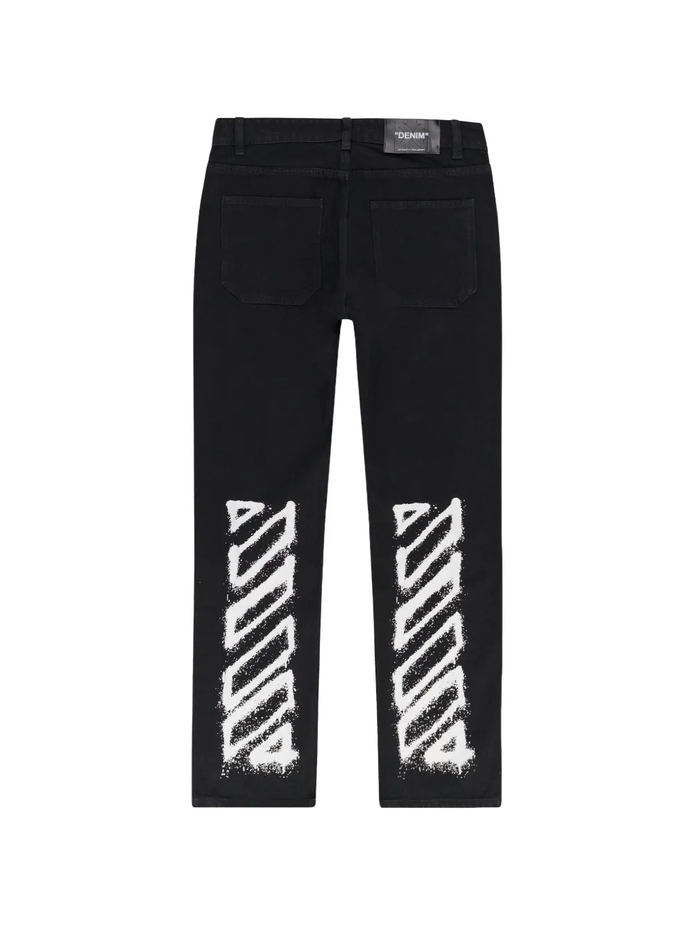 Off-White Spray Diag jeans Zwart