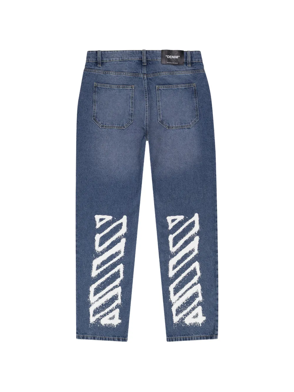 Off-White Spray Diag jeans Blauw