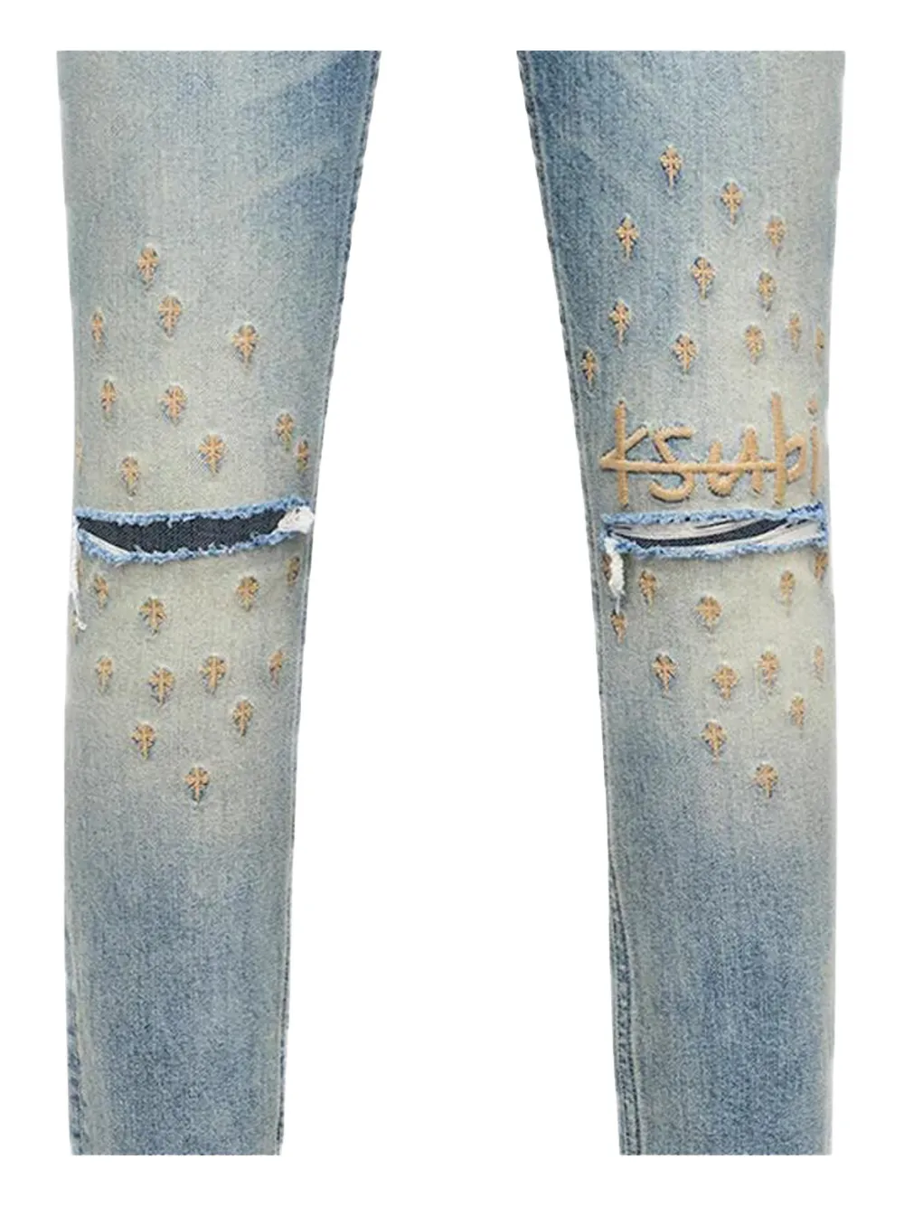 Ksubi Van Winkle Astral Grid skinny jeans Blauw