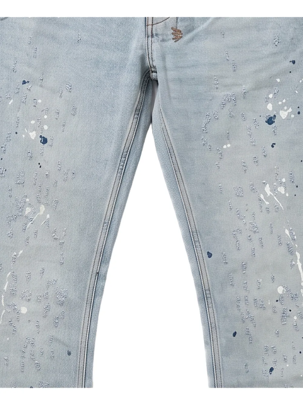 Ksubi Bronko bootcut jeans met verfspatten Blauw