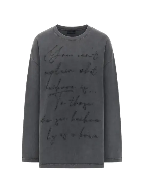 Haikure embroidered long-sleeve sweatshirt