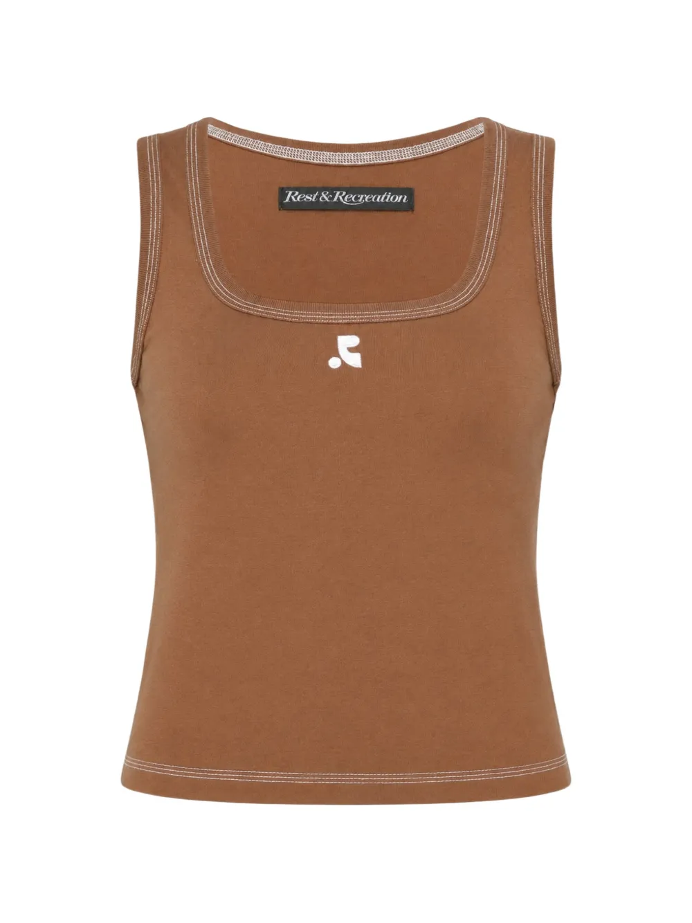 Rest & Recreation logo-print contrast-stitch tank top