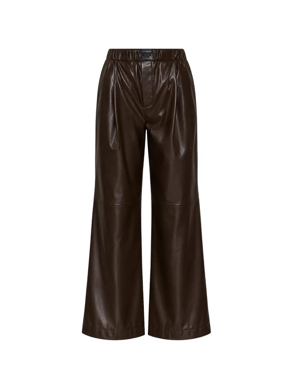 Isabelle Blanche elasticated logo-patch trousers - Braun