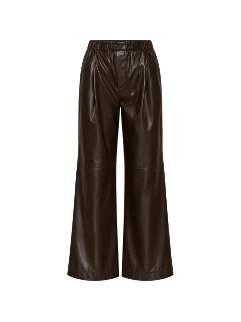 Isabelle Blanche elasticated logo-patch trousers