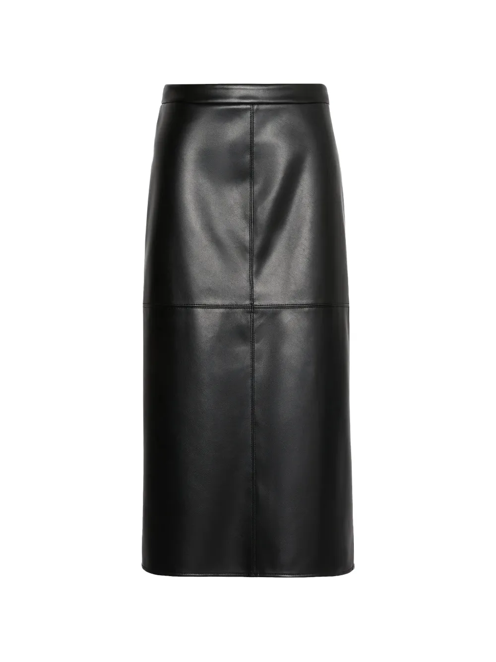 'S Max Mara Midi-rok van imitatieleer met vlakken Zwart