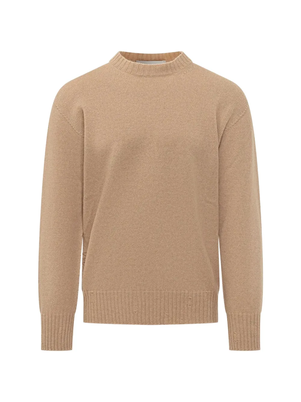 AMARANTO  distressed crew-neck sweater | tons neutres | Image 1