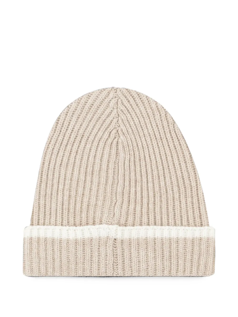 Brunello Cucinelli ribbed-knit Monili-embellished beanie Beige