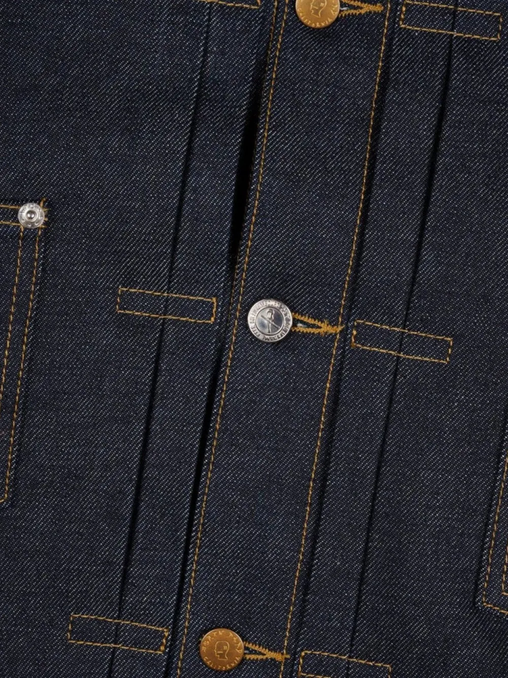 Brain Dead x A.P.C. cropped denim jack Blauw