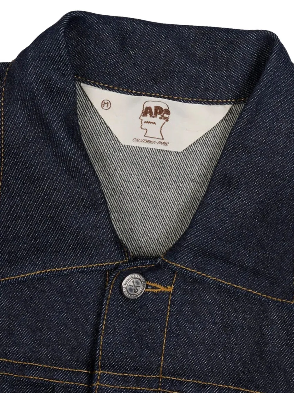 Brain Dead x A.P.C. cropped denim jack Blauw