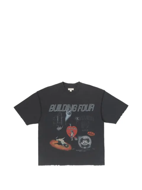 BLDG4 Precast distressed graphic-print T-shirt