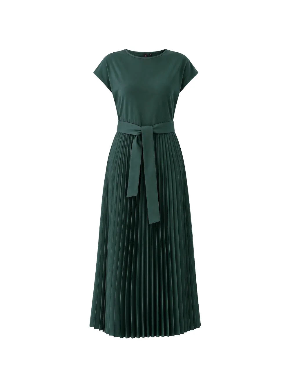 Weekend Max Mara pleated belted midi dress Groen