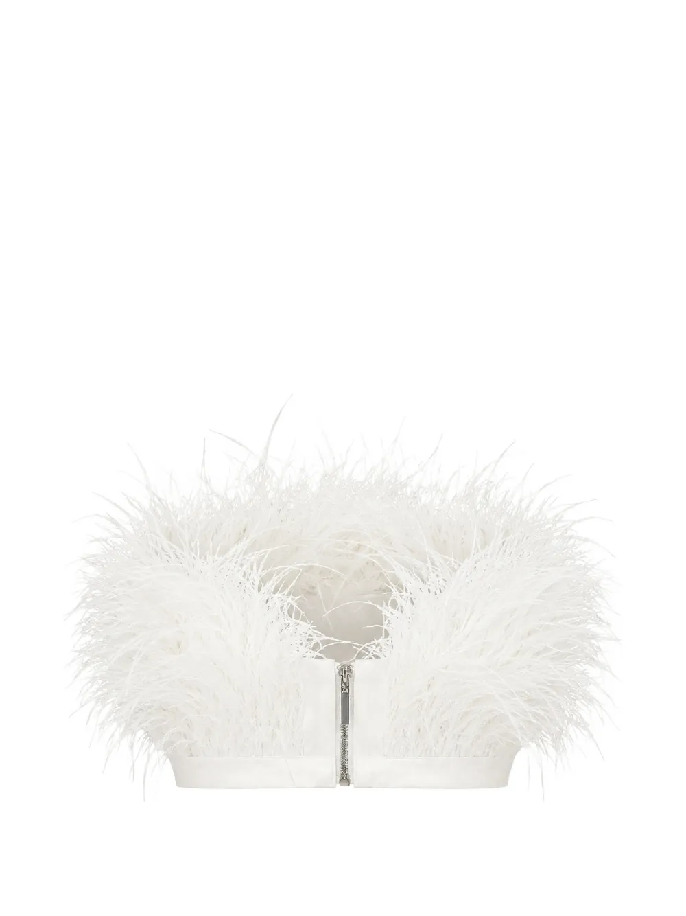 Bronx and Banco haut Afiya bordé de plumes - Blanc