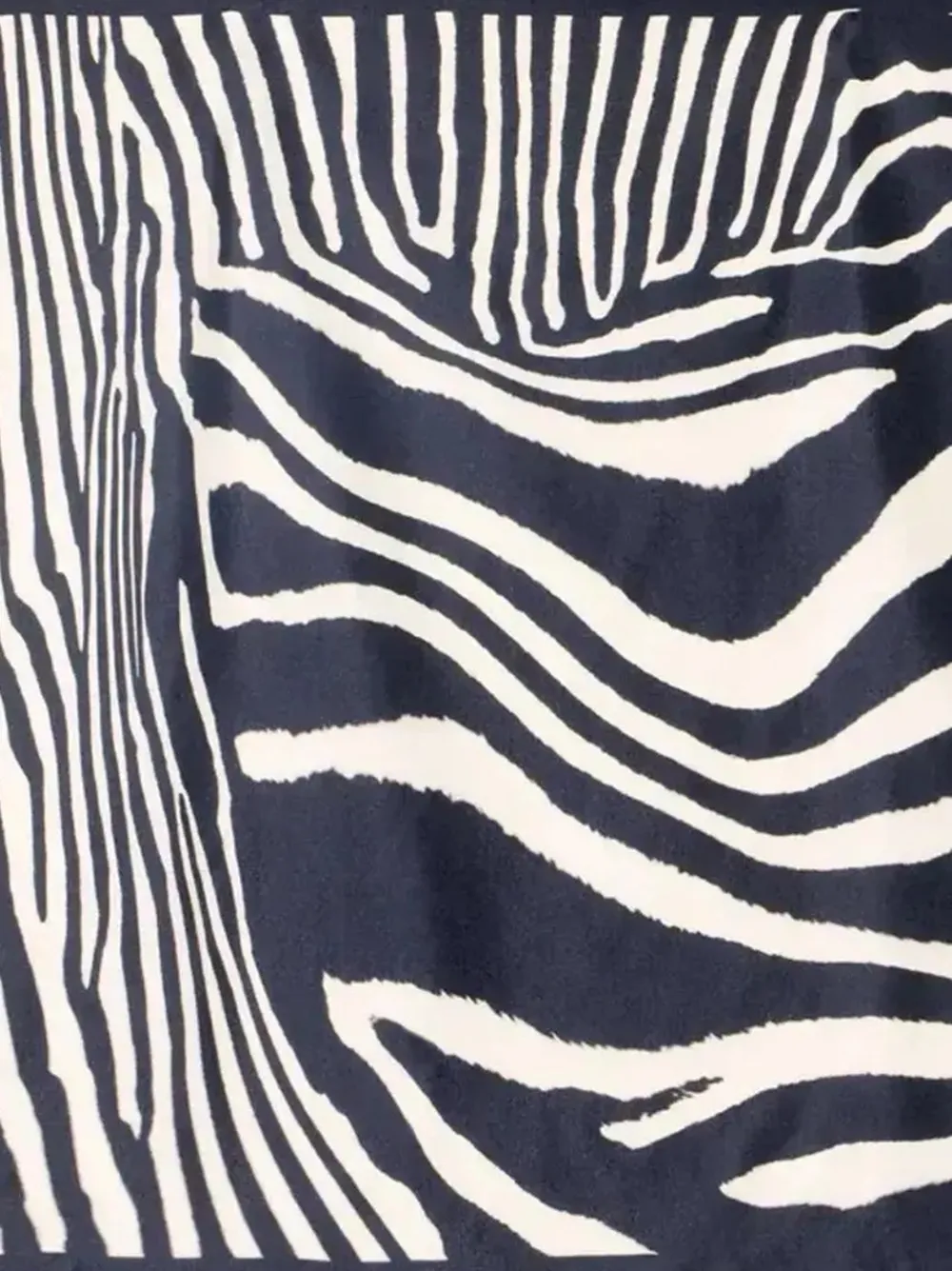 Nili Lotan zebra-print frayed silk scarf Zwart