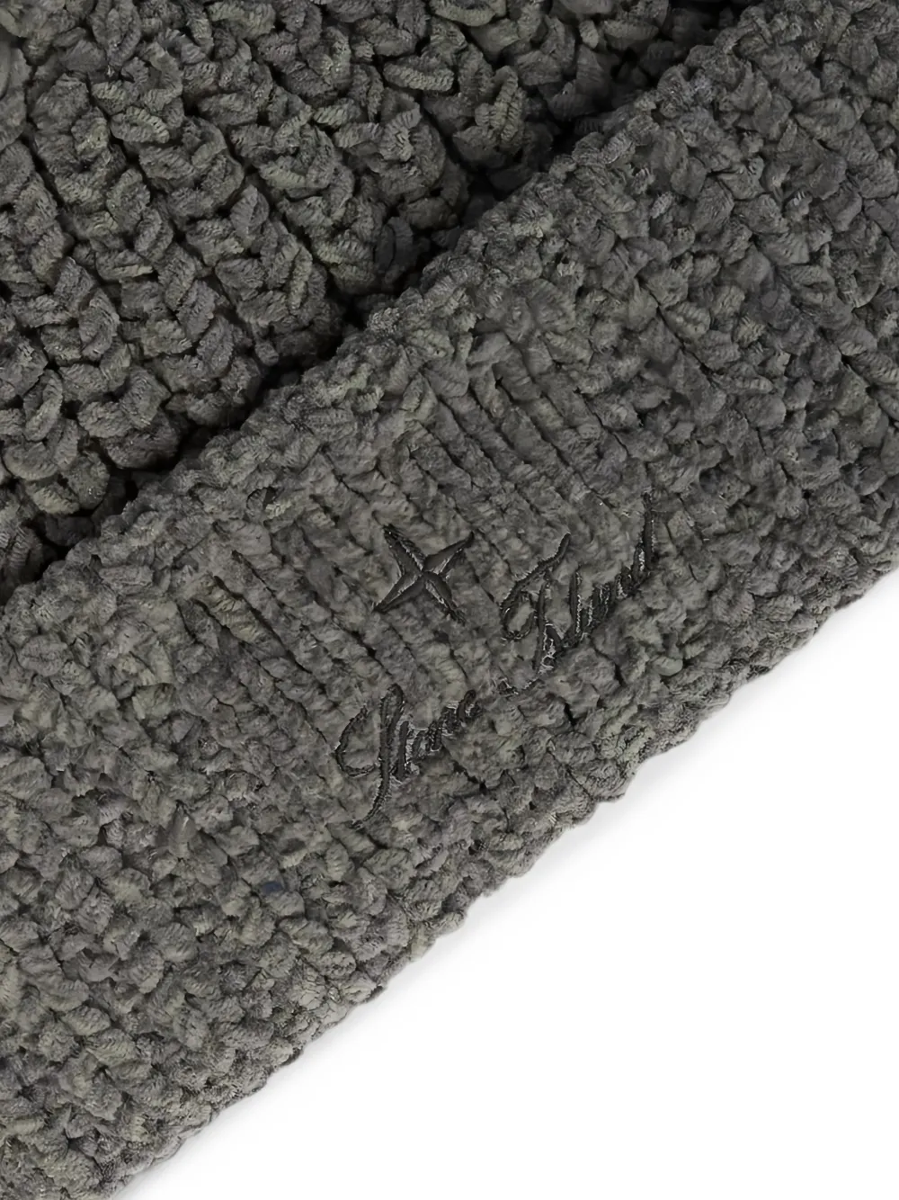 Stone Island N100001 mouliné cotton chenille beanie Grijs