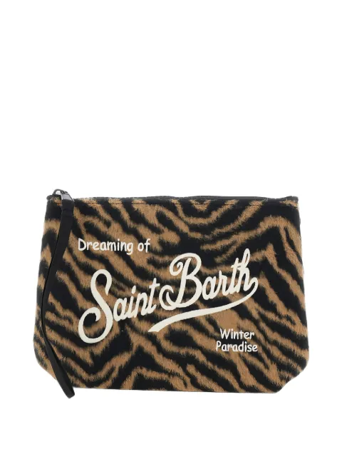 MC2 Saint Barth Aline zebra-print felt clutch bag