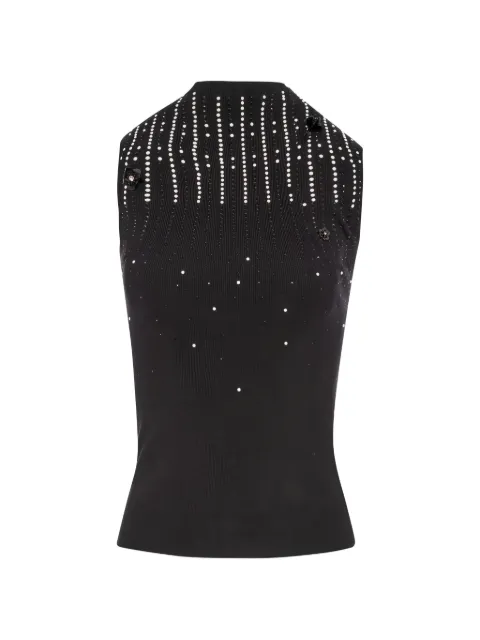 FRACOMINA haut à appliqué floral et ornements de strass