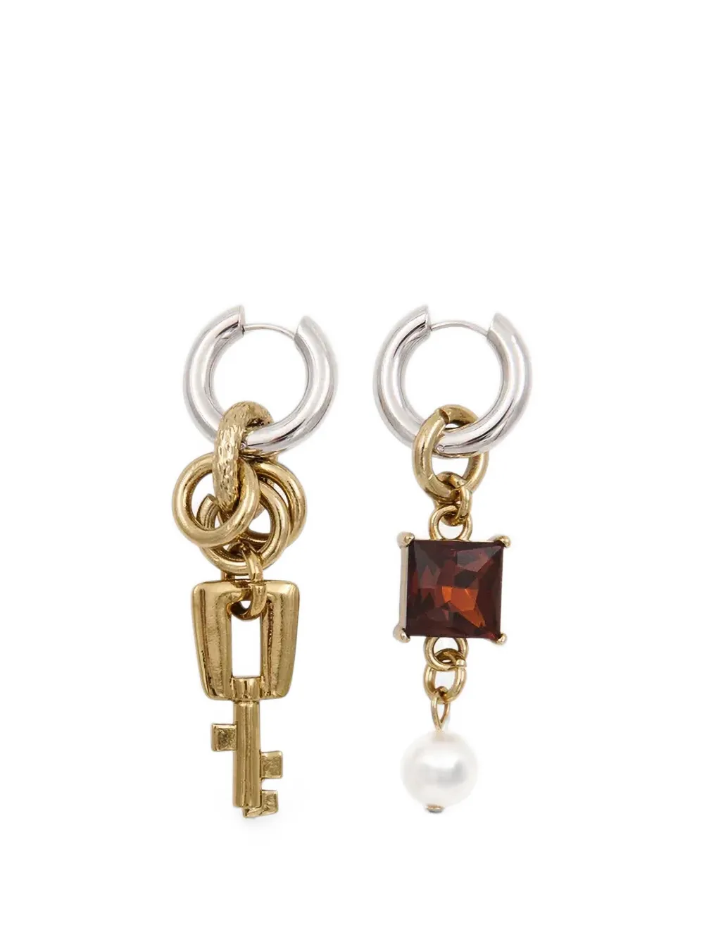 Essentiel Antwerp Kaos asymmetric charm earrings - Or Essentiel Antwerp Kaos asymmetric charm earrings - Or