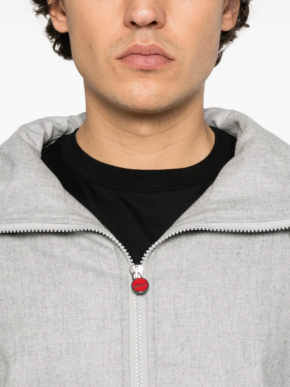 Kiton Hoodie met capuchon en rits Grijs