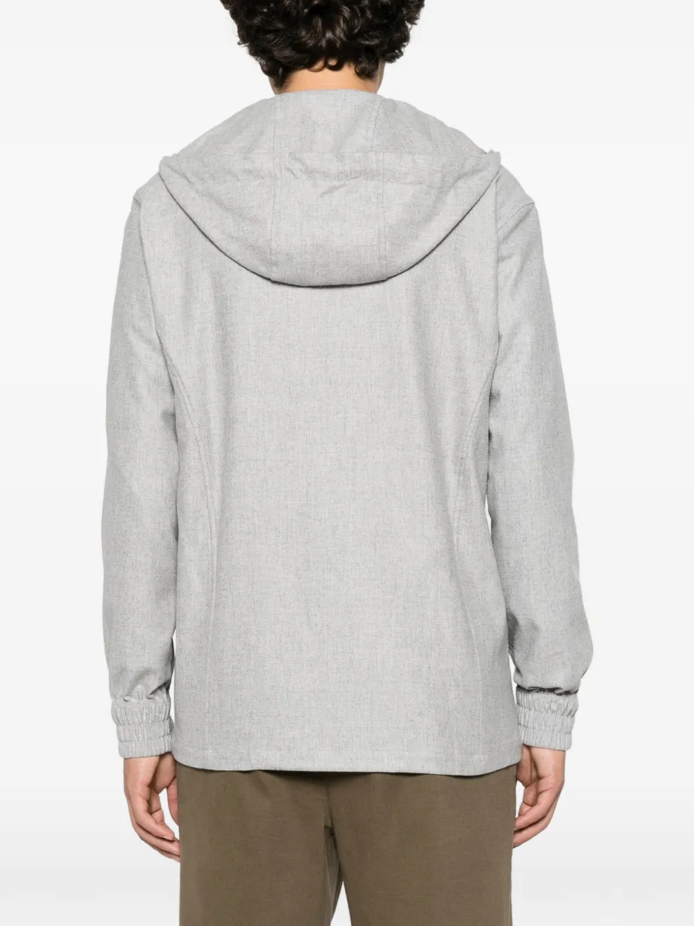 Kiton Hoodie met capuchon en rits Grijs