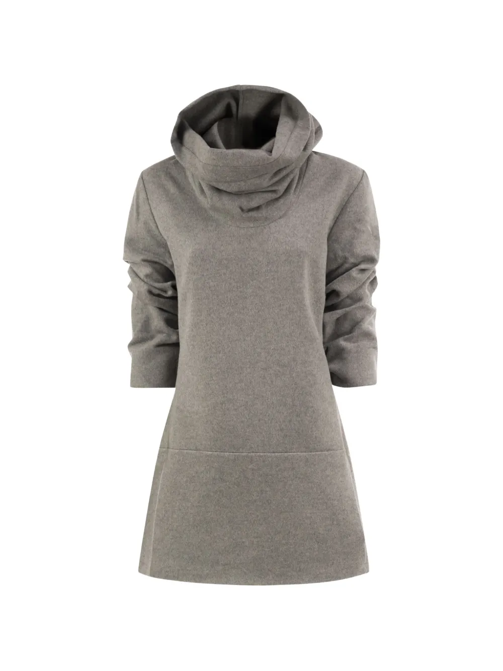 7 For All Mankind hooded gathered-sleeve dress - Grau