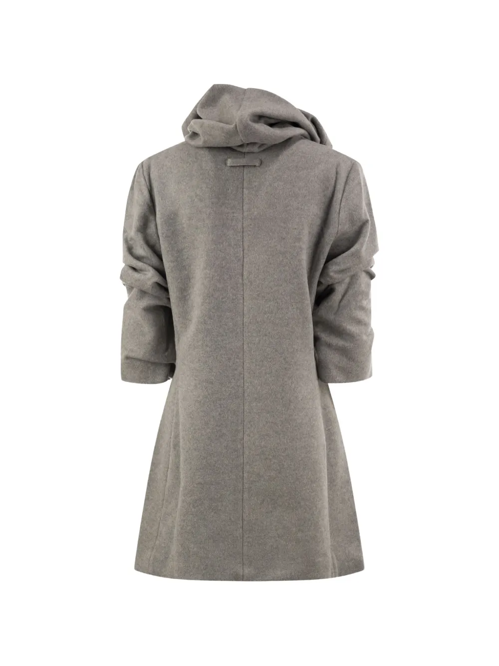 7 For All Mankind hooded gathered-sleeve dress Grijs