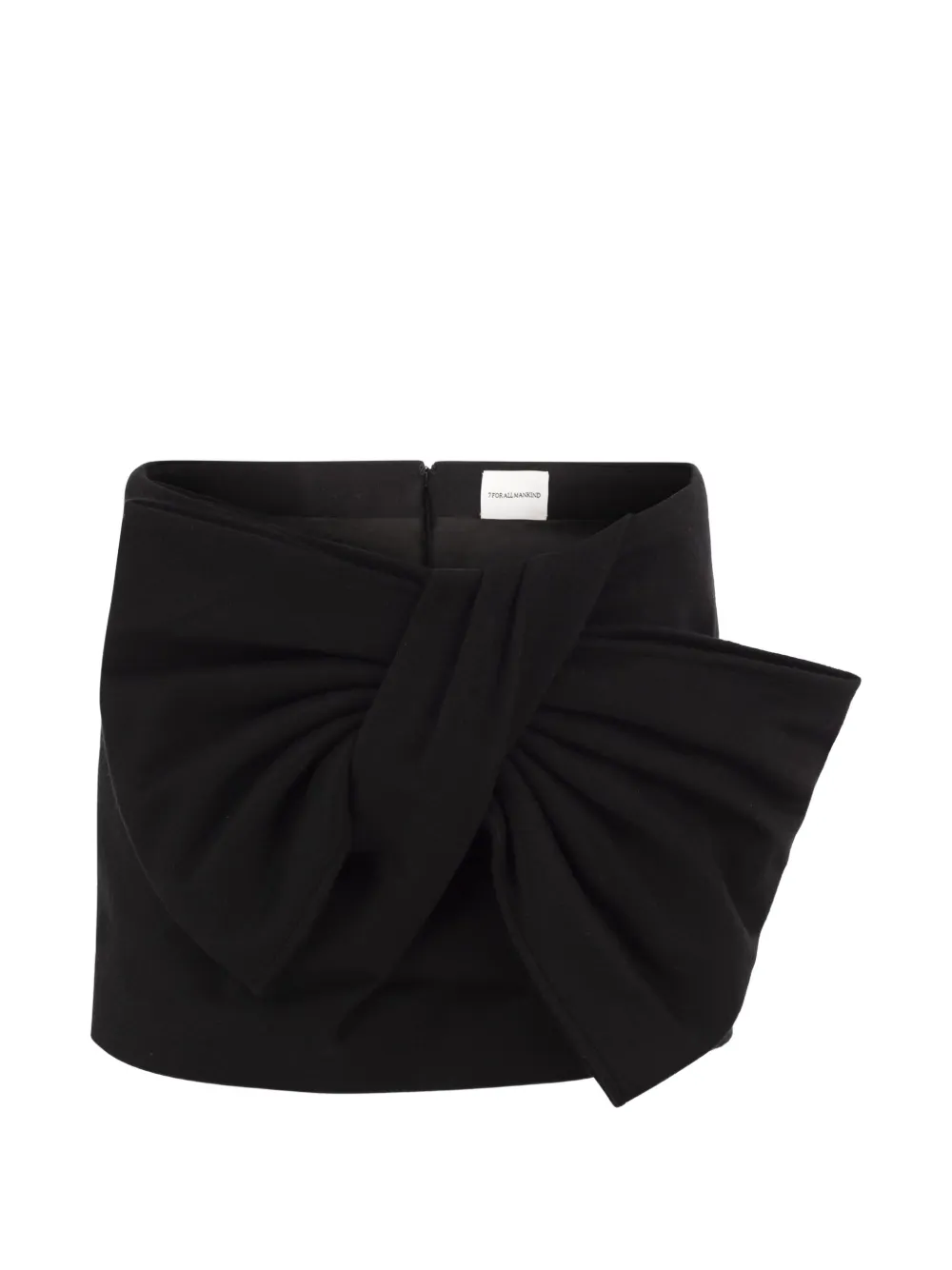 7 For All Mankind bow-detail mini skirt - Noir 7 For All Mankind bow-detail mini skirt - Noir
