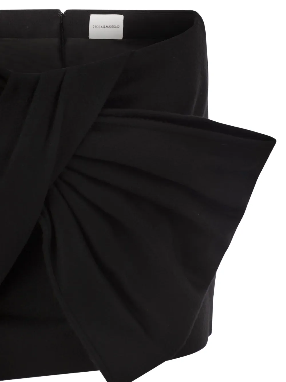 7 For All Mankind bow-detail mini skirt Zwart