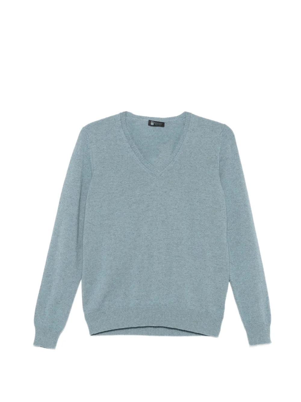 Colombo V-neck knitted sweater Blauw