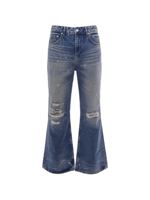 FLÂNEUR paint-splatter distressed jeans