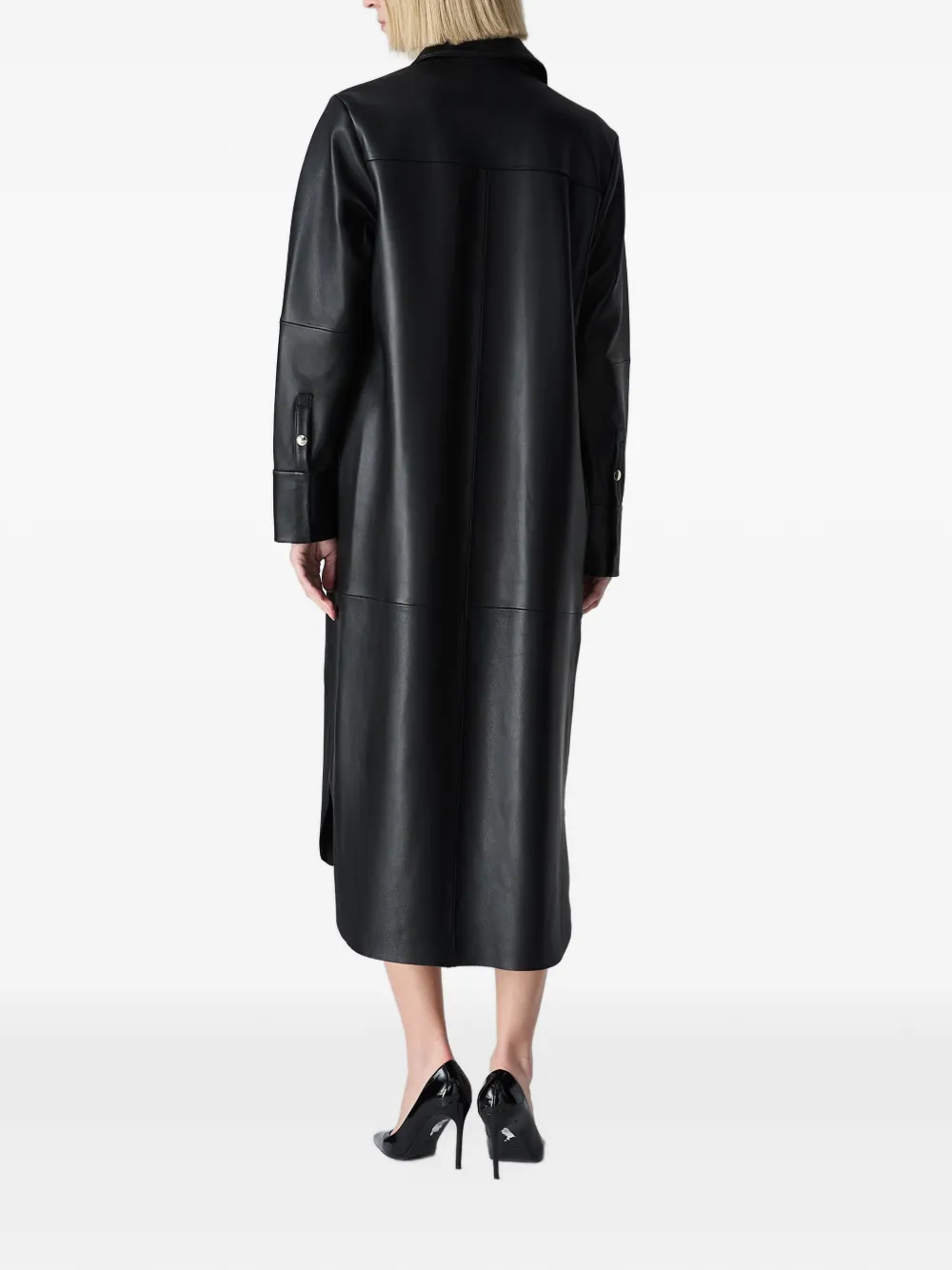 Vera Wang Chloe leren jas Zwart