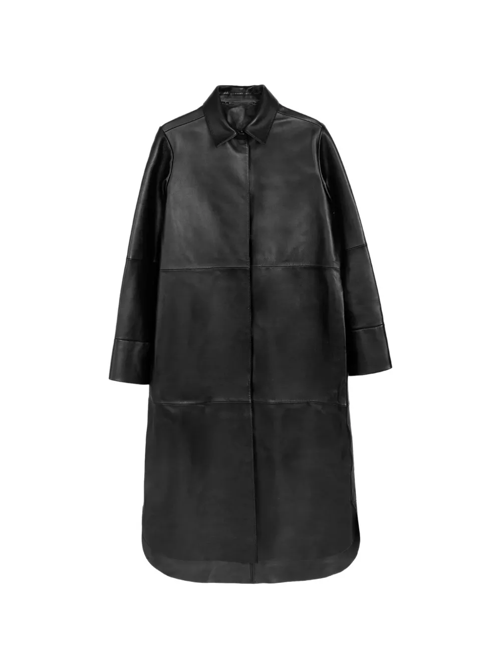 Vera Wang Chloe leather coat - Schwarz