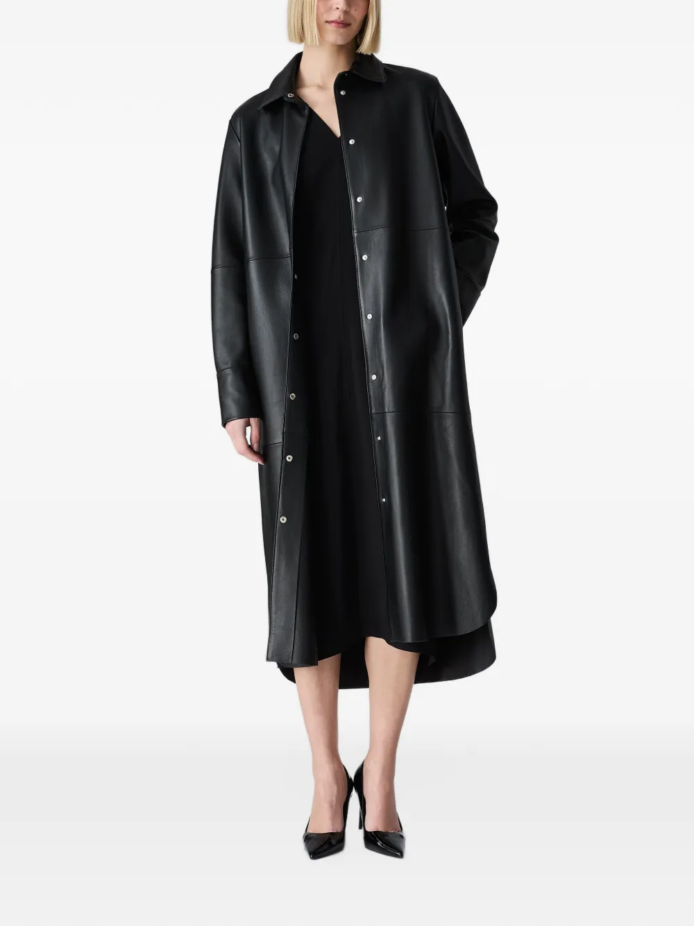 Vera Wang Chloe leren jas Zwart