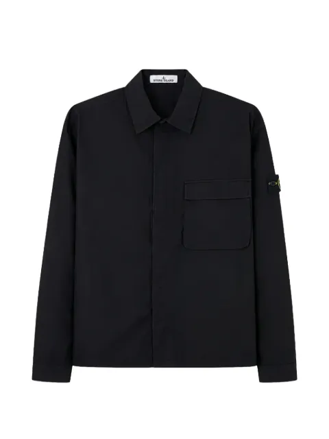 Stone Island logo-patch pocket overshirt