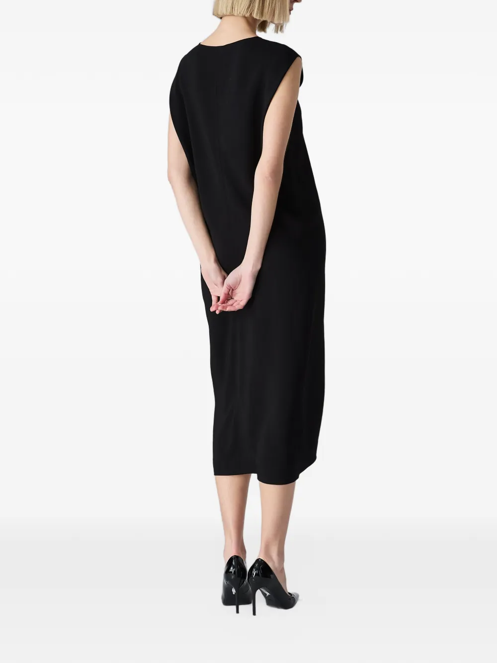 Vera Wang Carlton midi-jurk van dubbele crêpe Zwart