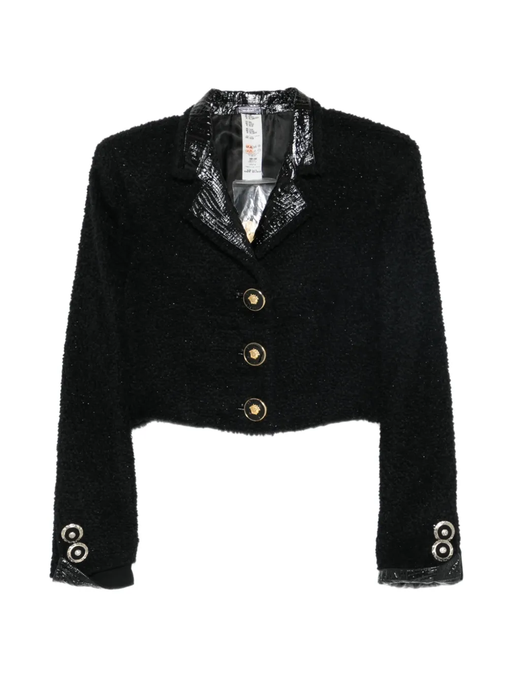Versace Pre-Owned Giacca crop Medusa Head anni '80 - Nero