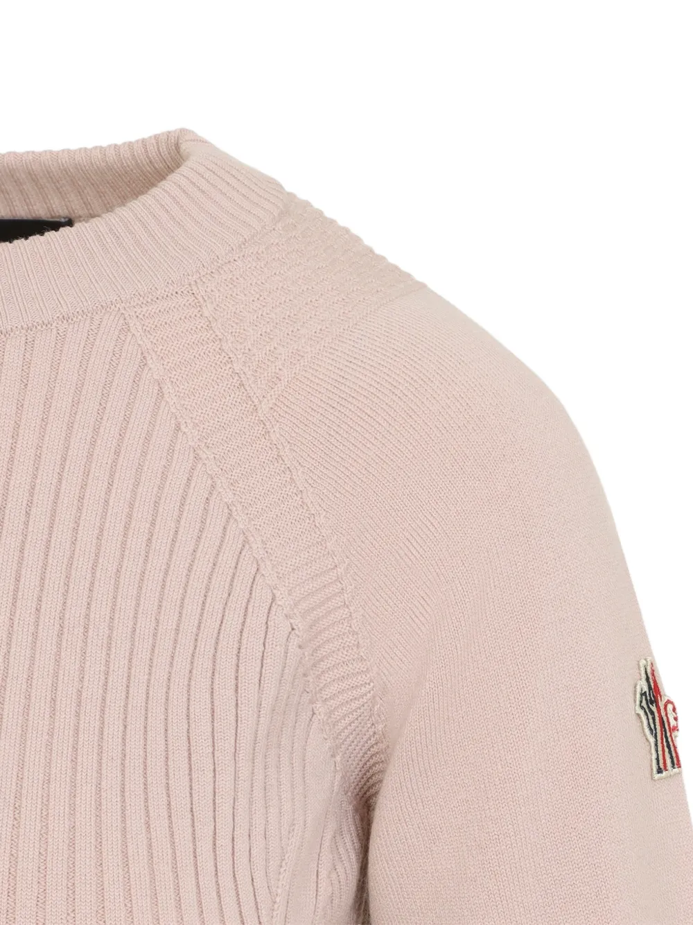 Moncler Grenoble ribbed-knit raglan-sleeve sweater Roze