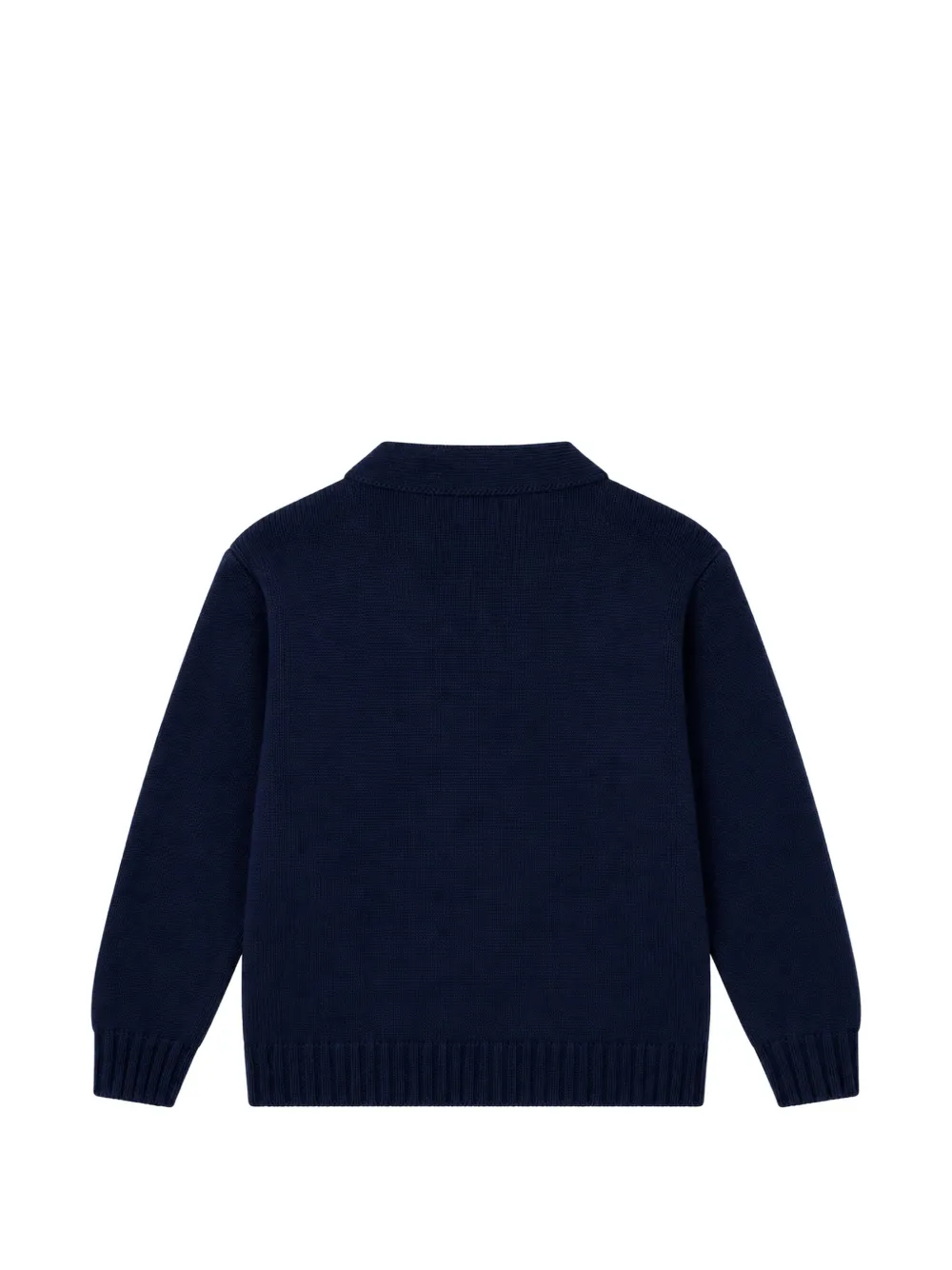 Golden Goose Kids logo-patch button-up cardigan Blauw
