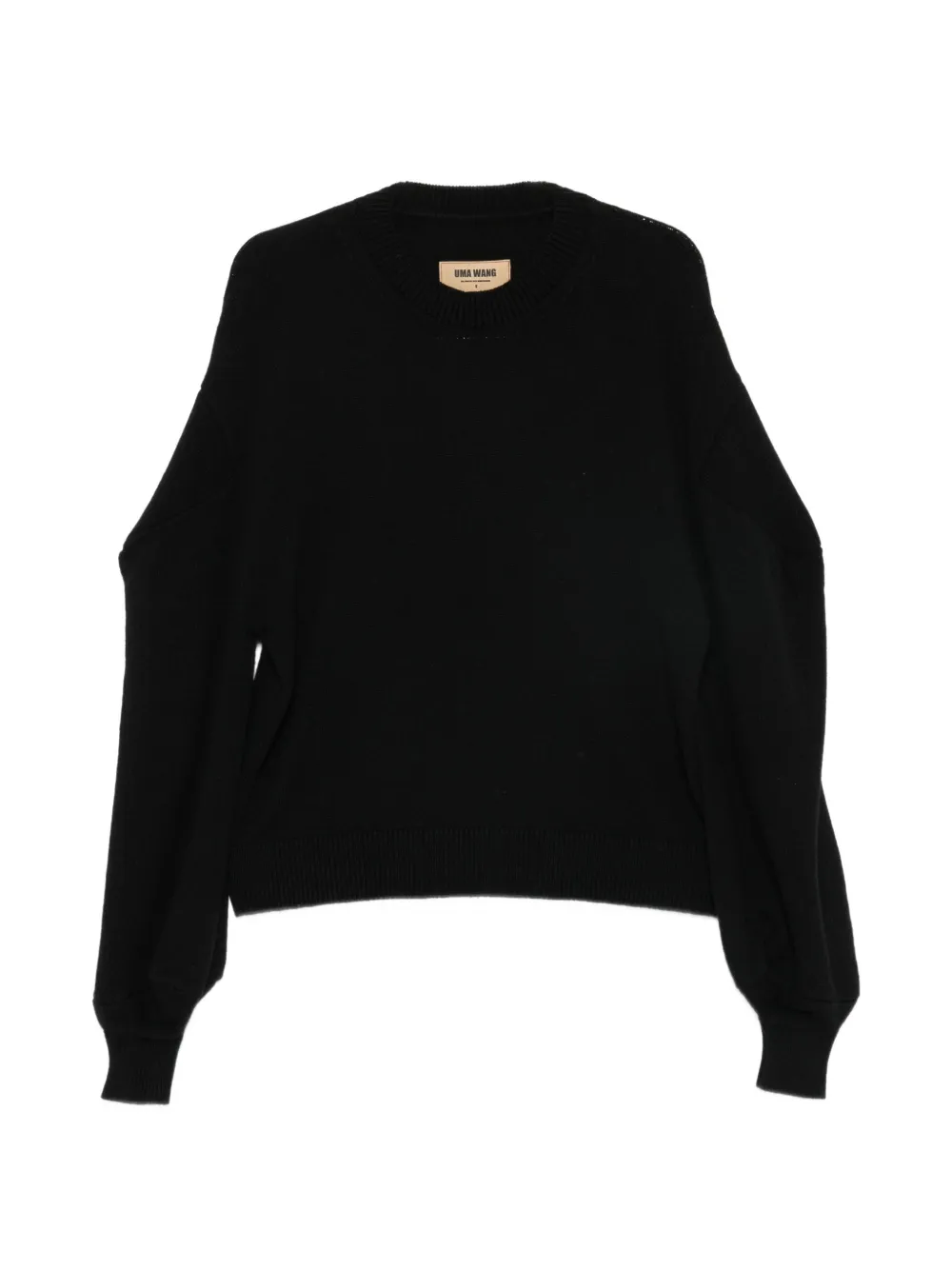 Uma Wang oversized balloon-sleeve sweater Zwart