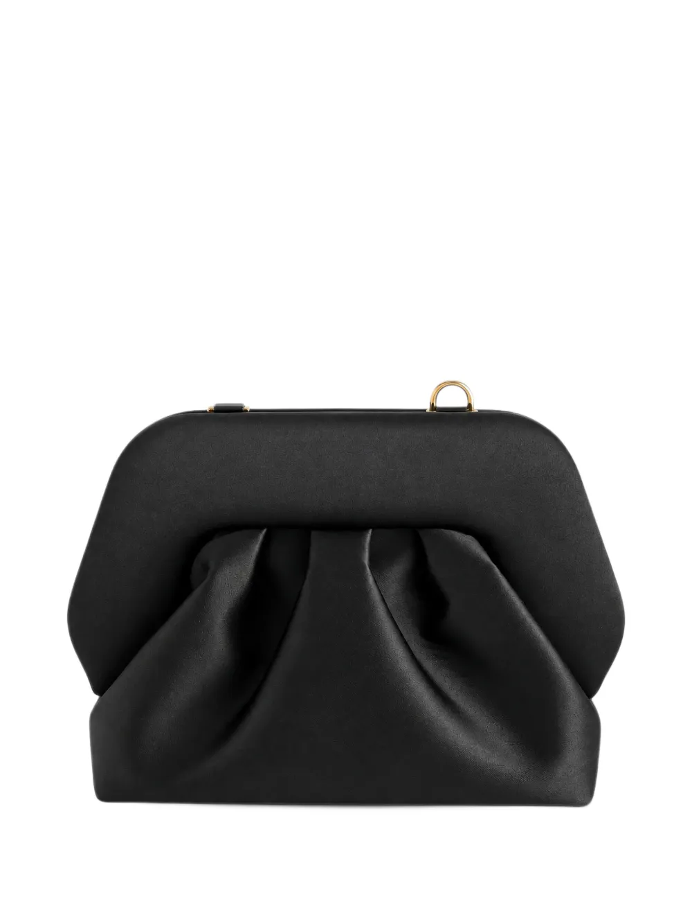 Themoirè Bios ruched clutch bag - Nero