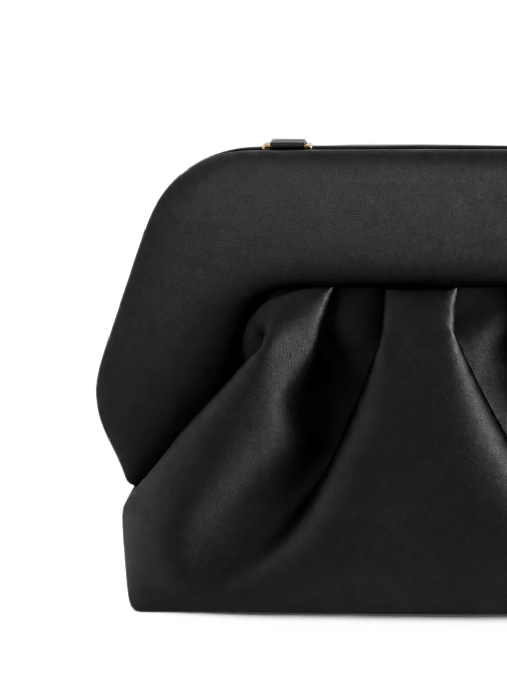 Themoirè Bios ruched clutch bag Zwart