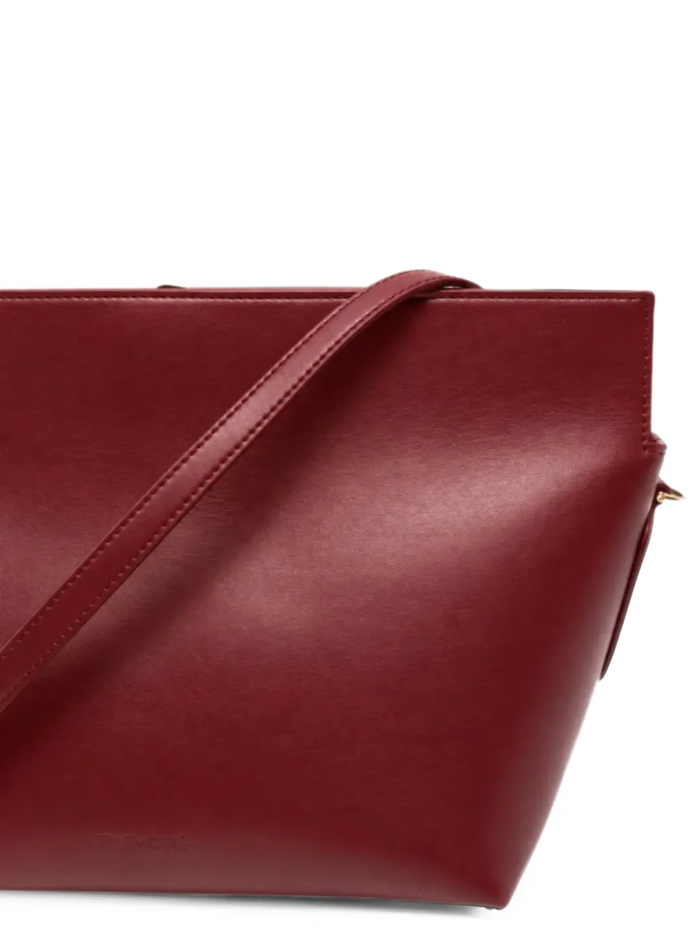 Themoirè logo-debossed shoulder bag Rood