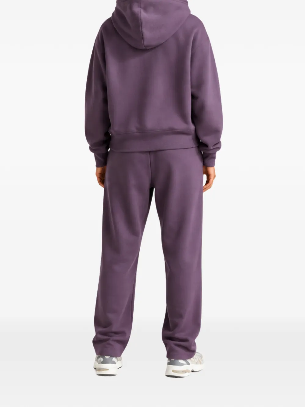 The North Face logo-embroidered hoodie Paars