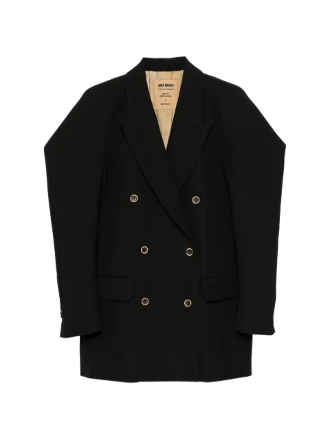 Uma Wang Kobbl double-breasted sculptural-sleeve jacket