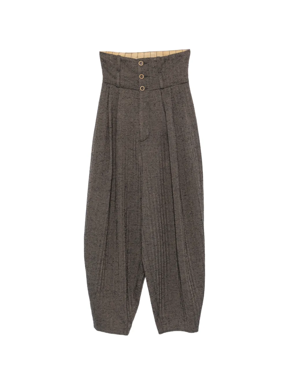 Uma Wang high-waisted pleated trousers Grijs