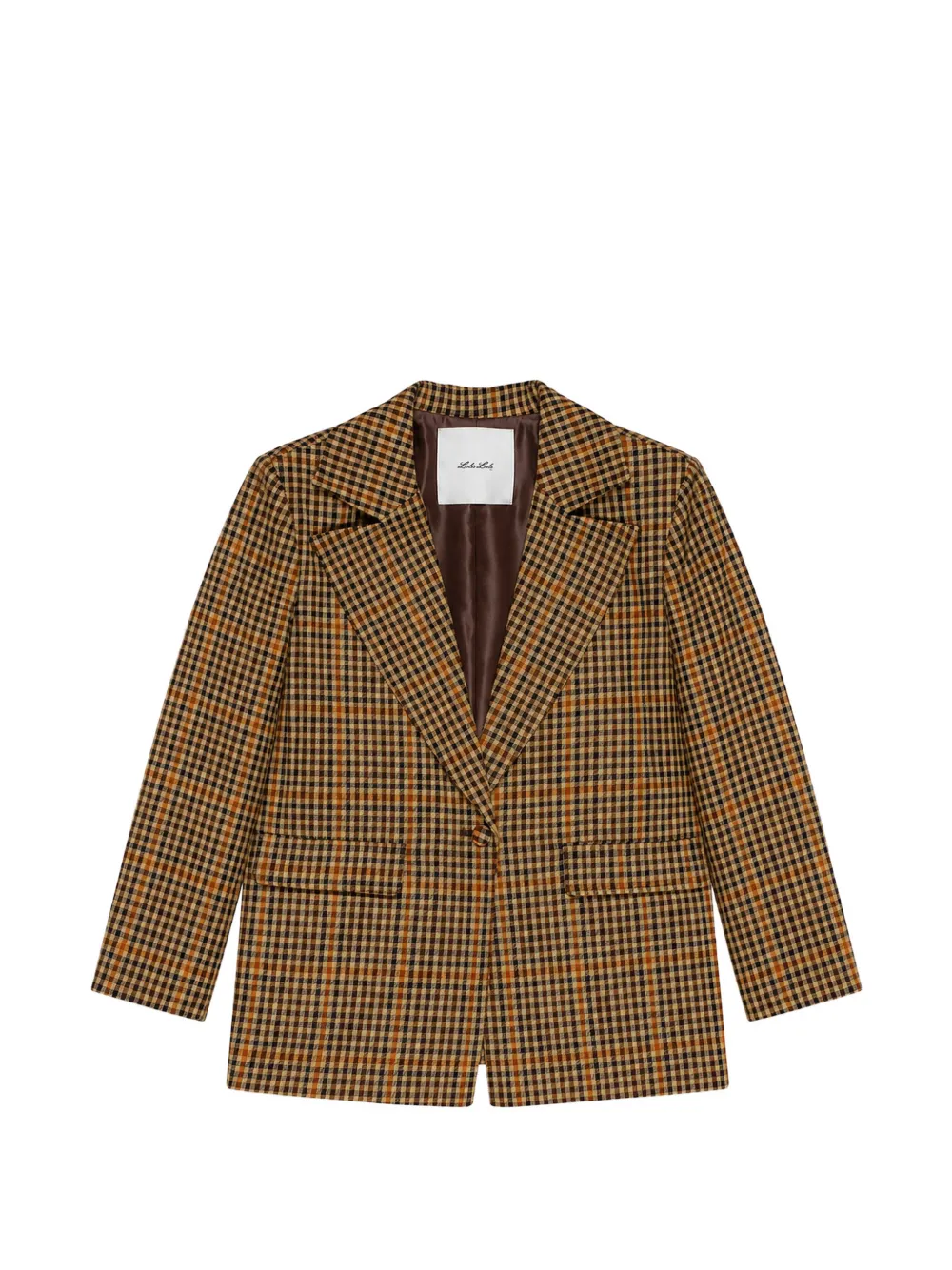 Miss Grant Kids check-pattern blazer - Toni neutri