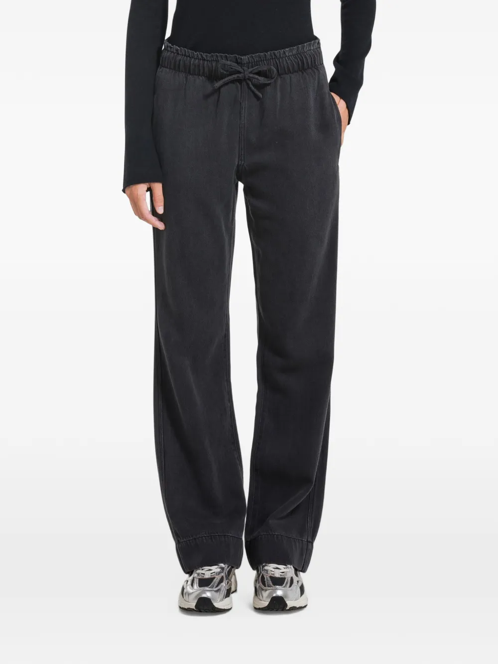 DEHA elasticated drawstring trousers - Nero