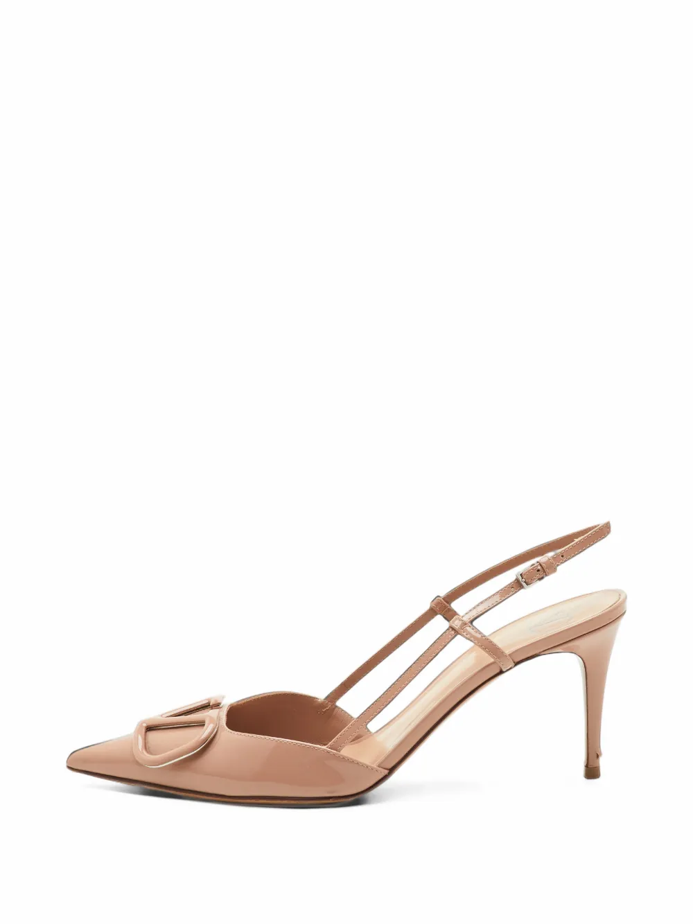 Valentino Garavani Pre-Owned VLogo pointed-toe slingback pumps - Nude